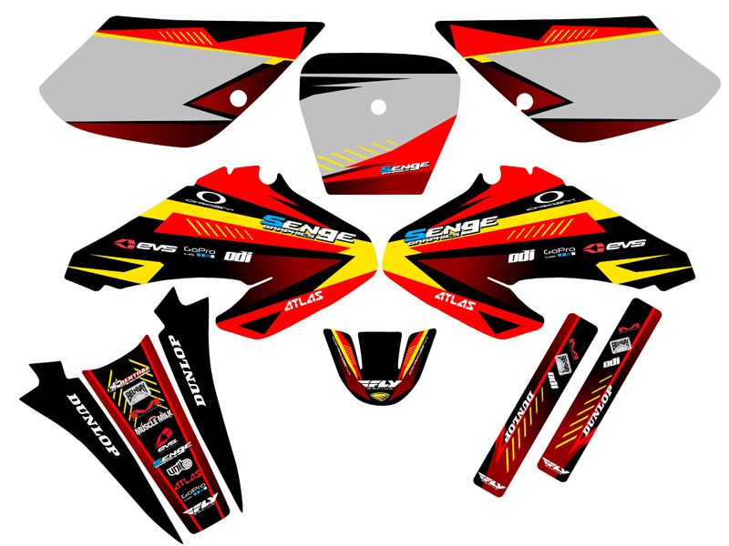 2001 2002 2003 2004 XR 80 100 GRAPHICS KIT XR100 XR80 DECO DECALS FITS